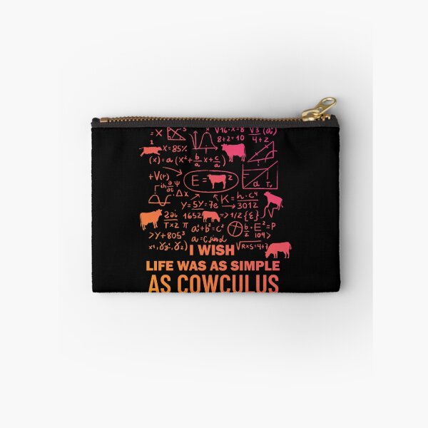 Item preview, Pink version of I wish life was as simple as calculus  Cow pun designed and sold by FarmsteadAcers.