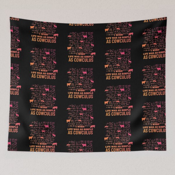 Item preview, Pink version of I wish life was as simple as calculus  Cow pun designed and sold by FarmsteadAcers.