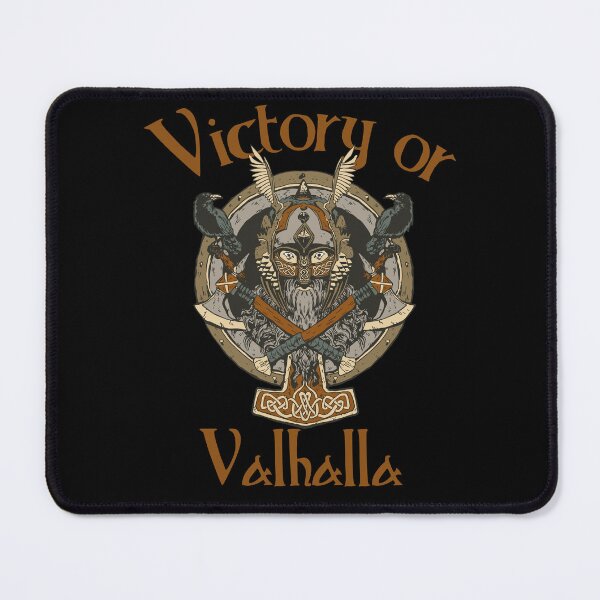 Item preview, Victory or Valhalla - Viking Warrior with Helmet and Axe designed and sold by Georgy09.
