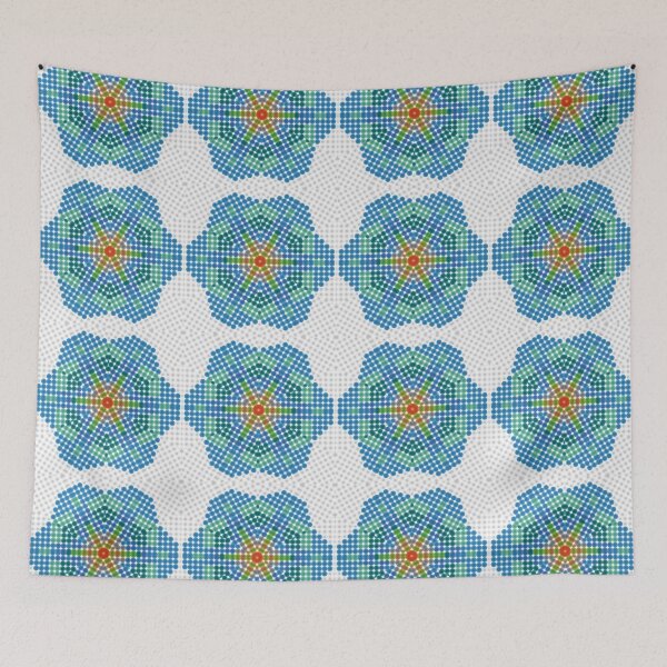 Item preview, Blue, Orange ,Green Geometric Pattern  designed and sold by Nalwesya.