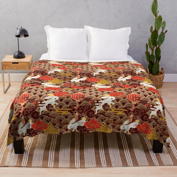 water rabbit chinese zodiac horoscope Throw Blanket