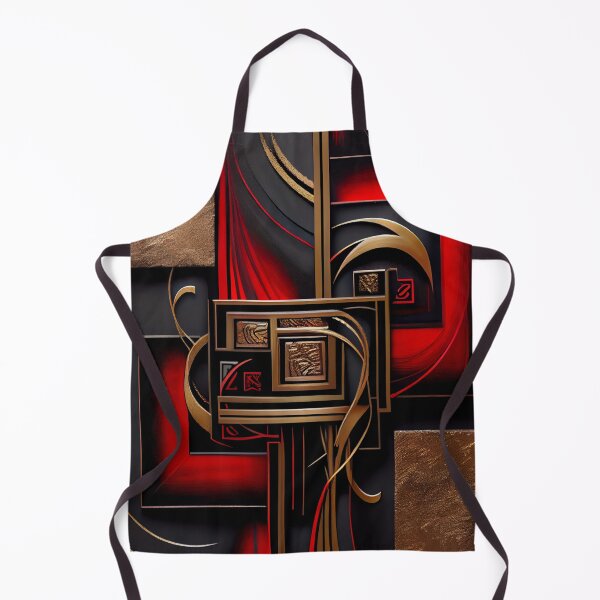 Item preview, Modern Abstract- Red Black Gold #4 designed and sold by Gypsykiss.