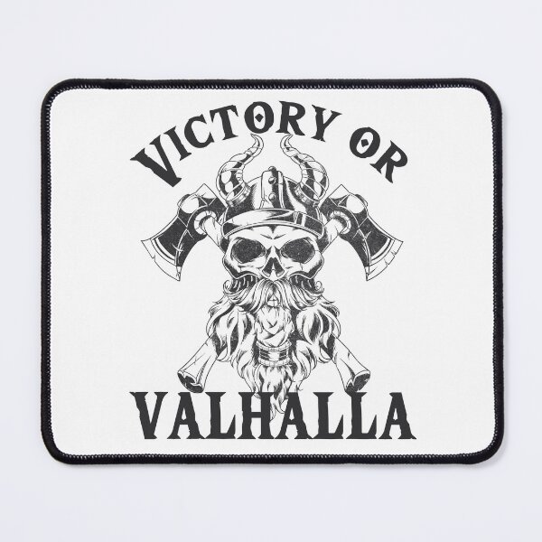 Item preview,  Victory or Valhalla - Viking Skull with Helmet and Horns designed and sold by Georgy09.