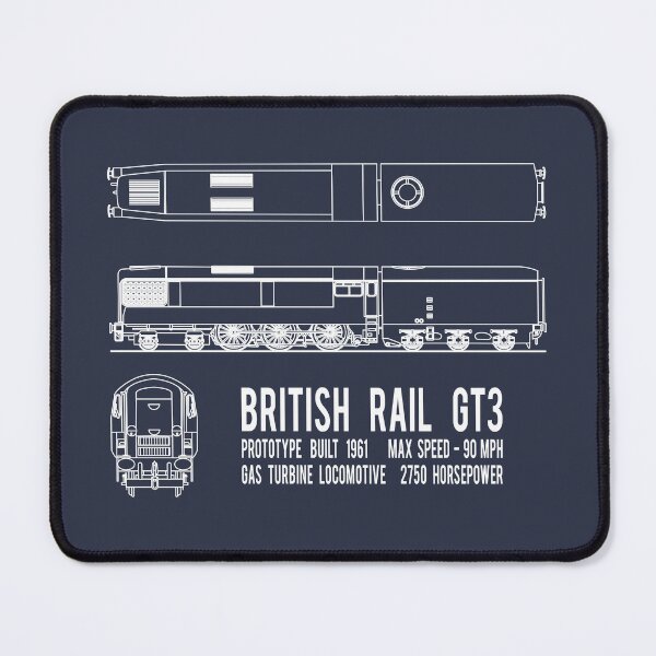 Item preview, British Rail GT3 Prototype Gas Turbine Locomotive Train Blueprint Diagram Gift designed and sold by Maljonic.