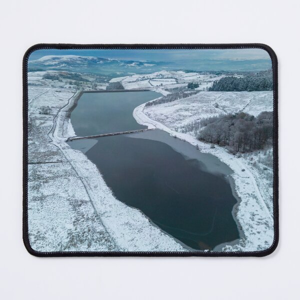 Item preview, Aerial snow view of Dean Clough Reservoir, Great Harwood designed and sold by Shafiq Khan.