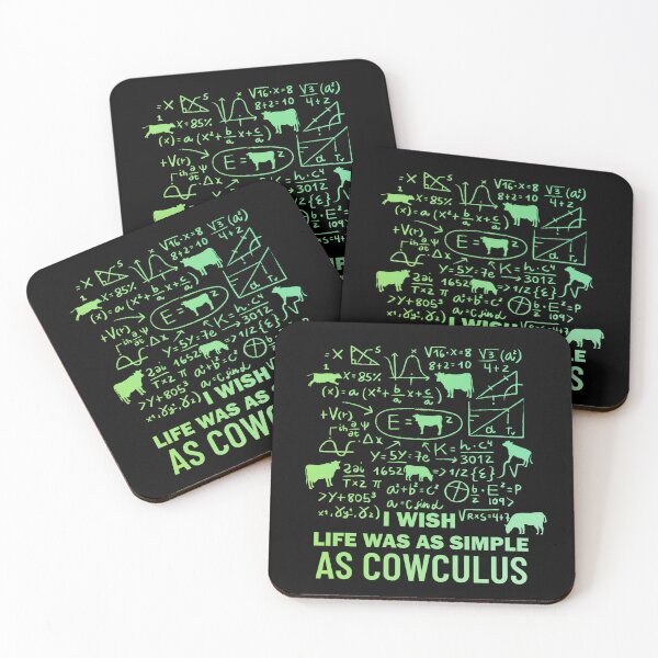 Item preview, Green version of I wish life was as simple as calculus Cow pun designed and sold by FarmsteadAcers.
