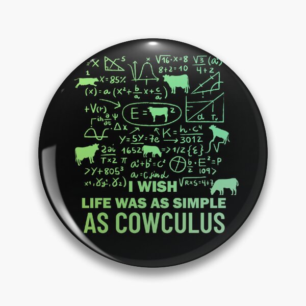 Item preview, Green version of I wish life was as simple as calculus Cow pun designed and sold by FarmsteadAcers.