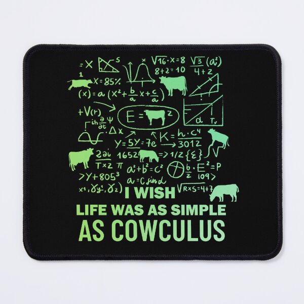 Item preview, Green version of I wish life was as simple as calculus Cow pun designed and sold by FarmsteadAcers.
