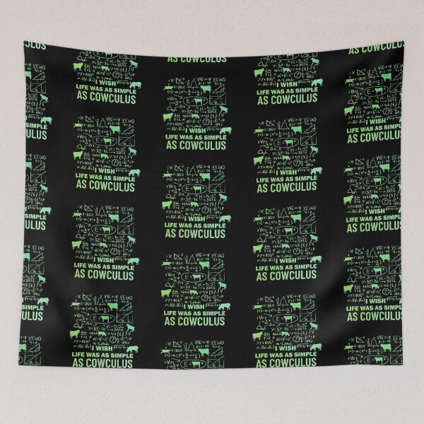 Item preview, Green version of I wish life was as simple as calculus Cow pun designed and sold by FarmsteadAcers.