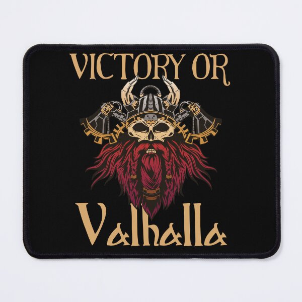 Item preview, Victory or Valhalla - Viking Warrior Skull with Helmet and Axe designed and sold by Georgy09.