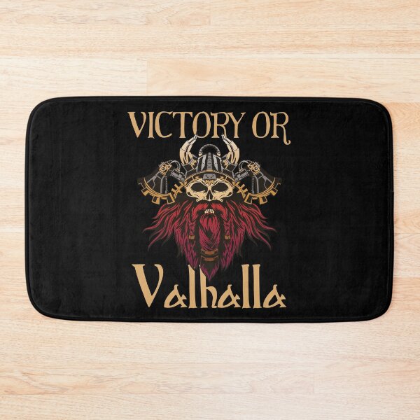 Item preview, Victory or Valhalla - Viking Warrior Skull with Helmet and Axe designed and sold by Georgy09.
