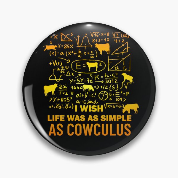 Item preview, Yellow version of I wish life was as simple as calculus  Cow pun designed and sold by FarmsteadAcers.