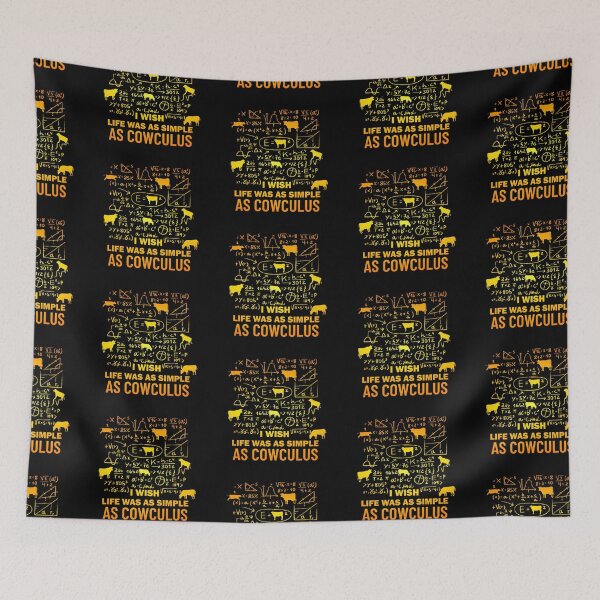 Item preview, Yellow version of I wish life was as simple as calculus  Cow pun designed and sold by FarmsteadAcers.