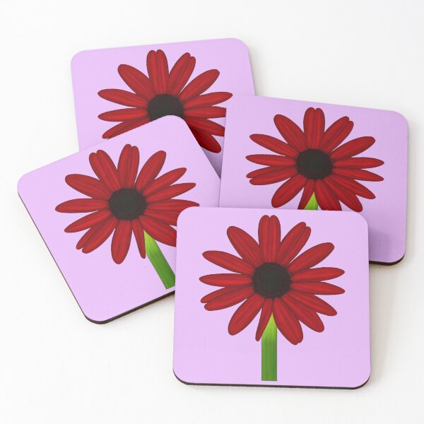 Item preview, Red daisy flower designed and sold by gramizzia.