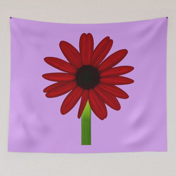 Item preview, Red daisy flower designed and sold by gramizzia.