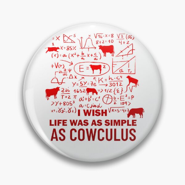 Item preview, Red version of I wish life was as simple as calculus  Cow pun designed and sold by FarmsteadAcers.