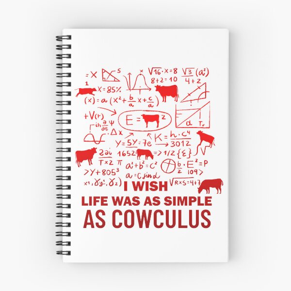 Item preview, Red version of I wish life was as simple as calculus  Cow pun designed and sold by FarmsteadAcers.