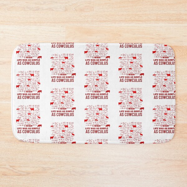 Item preview, Red version of I wish life was as simple as calculus  Cow pun designed and sold by FarmsteadAcers.