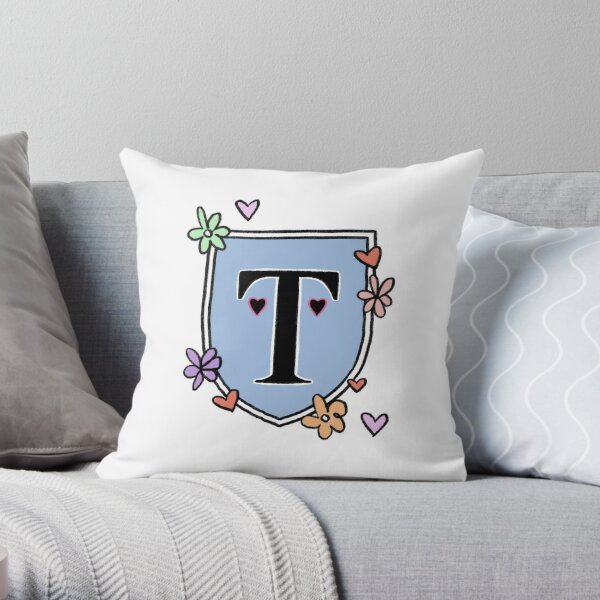 Heartstopper Truham Grammar School Hearts and Flowers Logo Throw Pillow