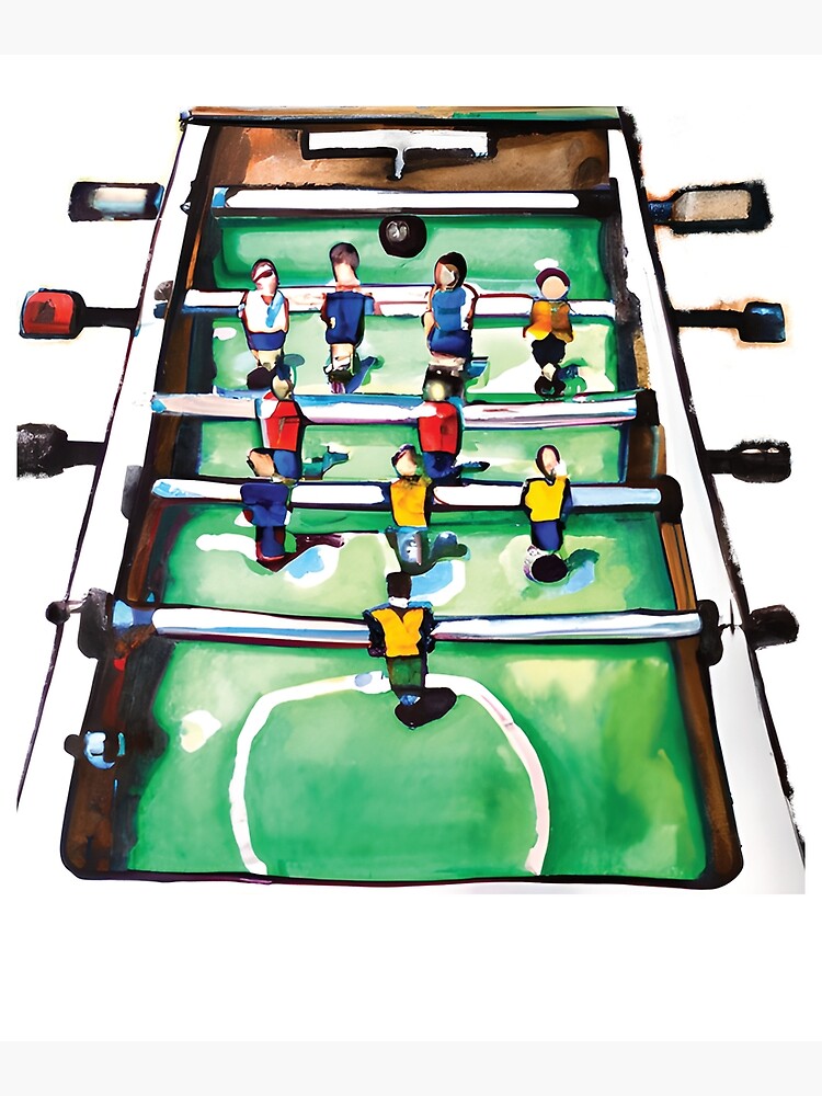 Foosball table football watercolor style Poster by Sande0815