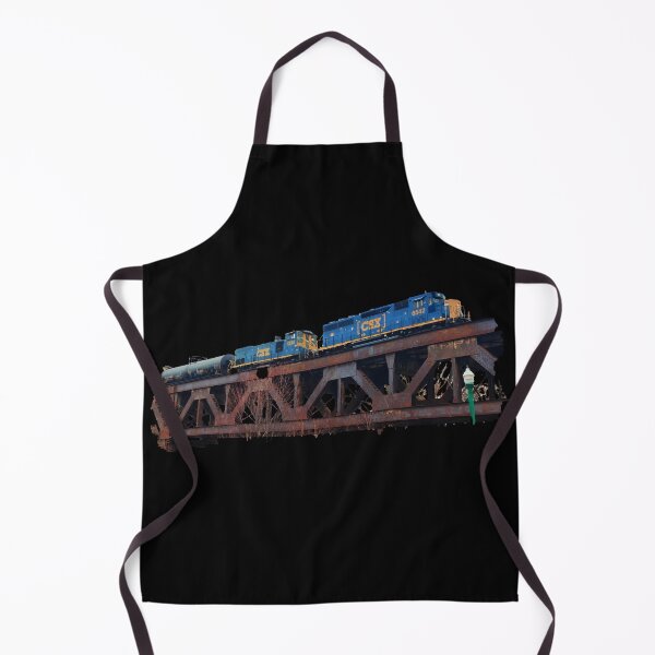 Item preview, CSX #6542 & #1234 on a bridge (black) designed and sold by train-shop.