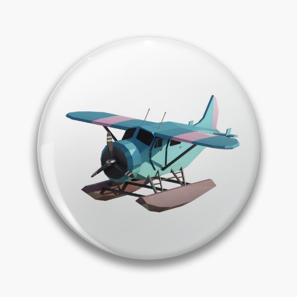 Item preview, Cute Blue/Pink Water Plane Lowpoly 3D  designed and sold by Gravedrinker.