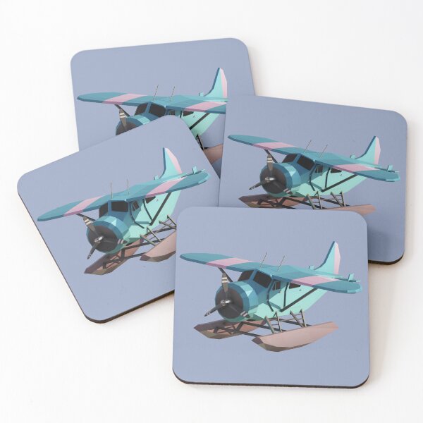 Item preview, Cute Blue/Pink Water Plane Lowpoly 3D  designed and sold by Gravedrinker.