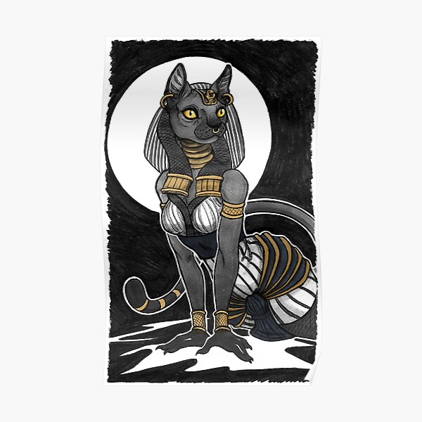 Egyptian Cat Goddess Bastet Poster Ubicaciondepersonascdmxgobmx 7218