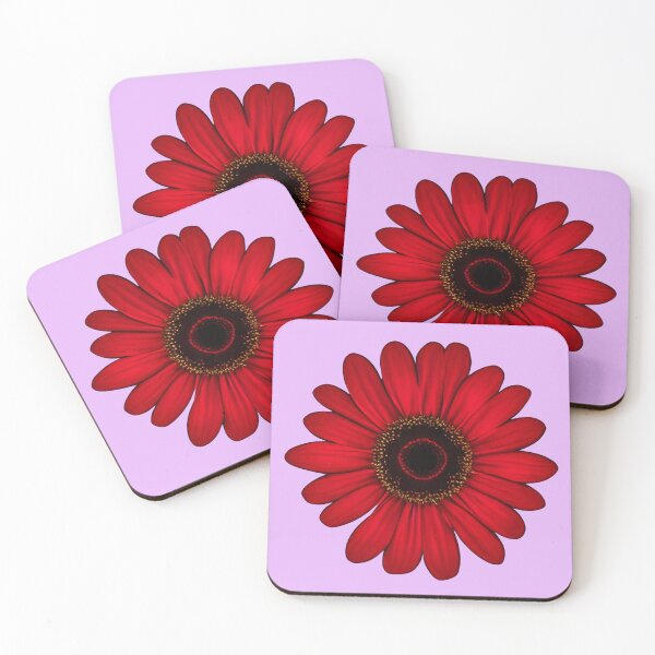 Item preview, Red daisy flower designed and sold by gramizzia.