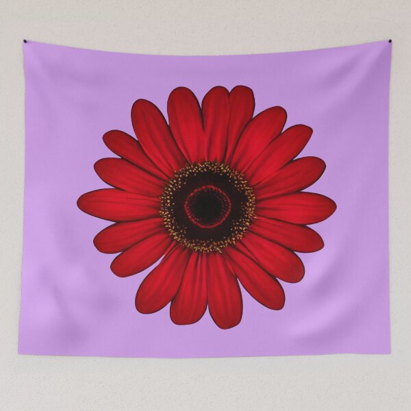 Item preview, Red daisy flower designed and sold by gramizzia.
