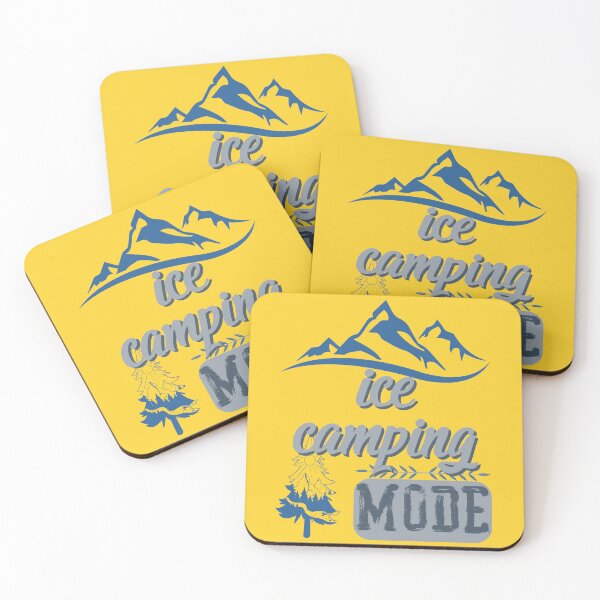 Item preview, ice camping mode, forest river sun inside tree pine designed and sold by movie-popcorn.
