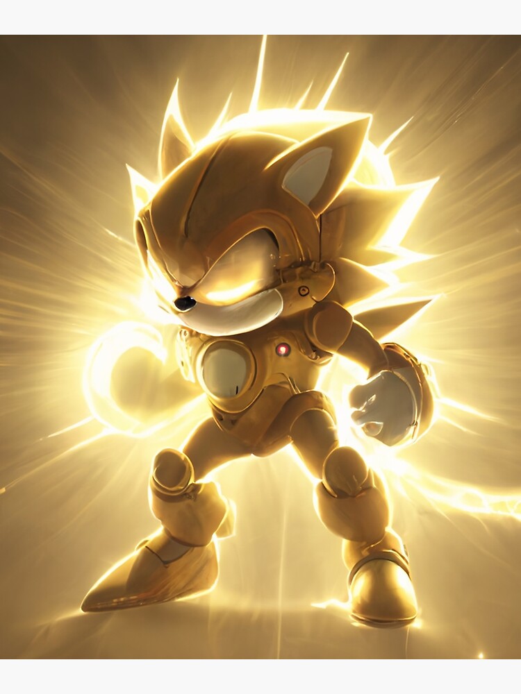 Super Sonic from the Sonic The Hedgehog 2 Movie Digital Print Postcard for  Sale by AniMagnusYT