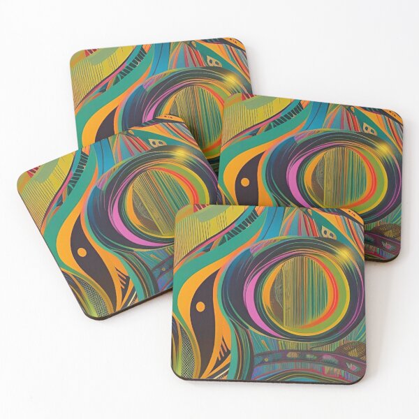 Item preview, Cool Colorful Organic Creative Abstract Pattern designed and sold by CattlettArt.