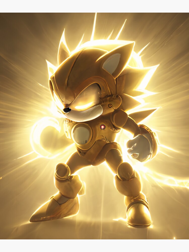 Super Sonic from the Sonic The Hedgehog 2 Movie Digital Print Sticker for  Sale by AniMagnusYT