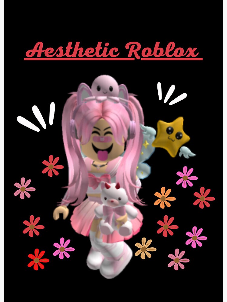 t-shirt roblox girl Art Board Print by CuteDesignOnly