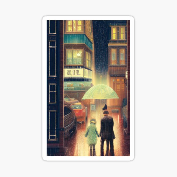 Regnerische Nacht 1 F Sticker
