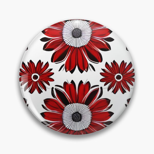 Item preview, Red daisy flower pattern designed and sold by gramizzia.