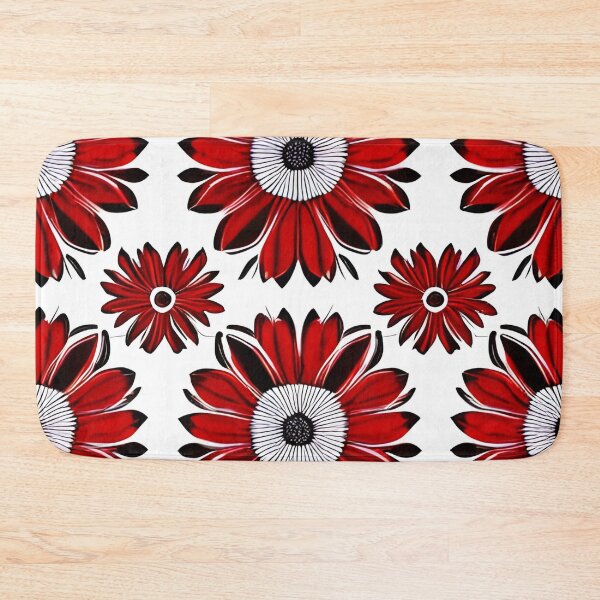 Item preview, Red daisy flower pattern designed and sold by gramizzia.