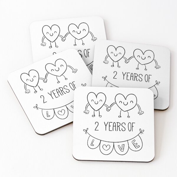 Item preview, Second Anniversary - 2 Years of Love designed and sold by CuteTrendyFinds.