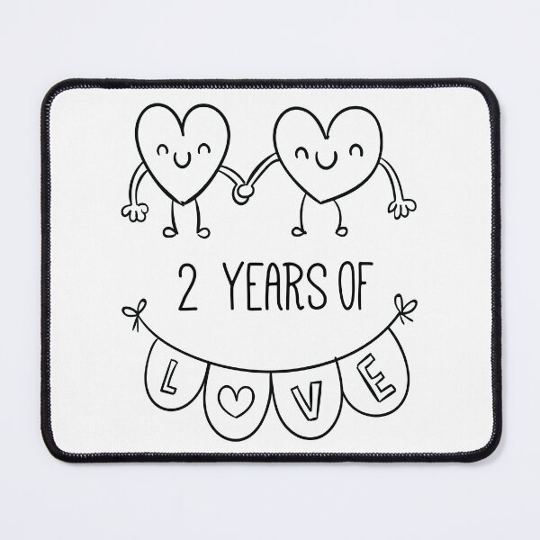 Item preview, Second Anniversary - 2 Years of Love designed and sold by CuteTrendyFinds.