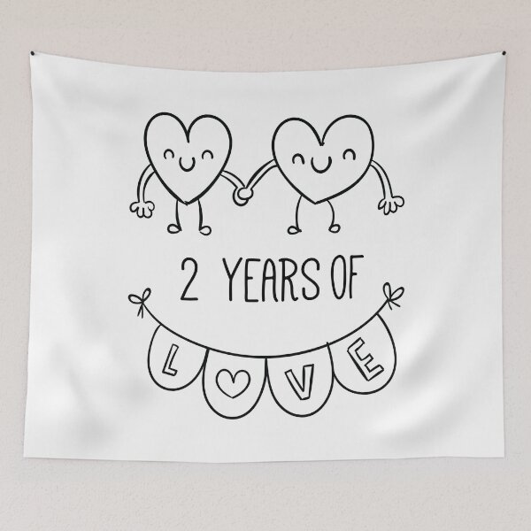 Item preview, Second Anniversary - 2 Years of Love designed and sold by CuteTrendyFinds.