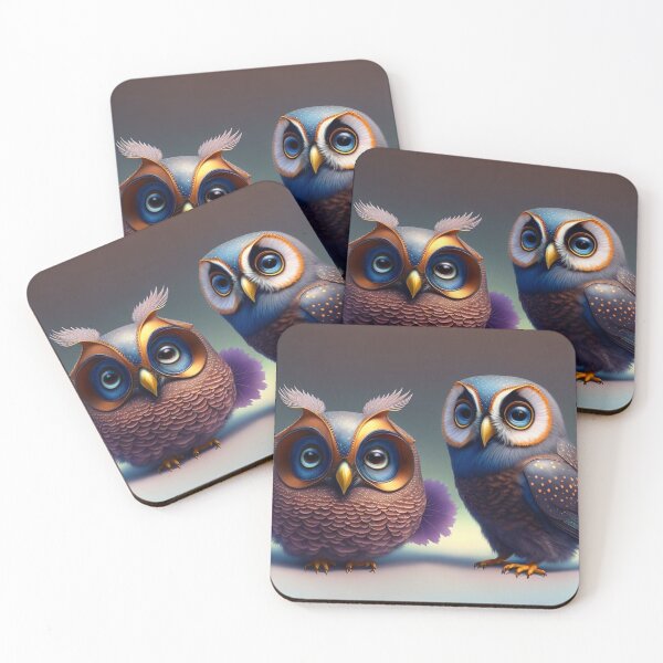 Item preview, Cute Owls Digital Art designed and sold by ArtsyWishesShop.
