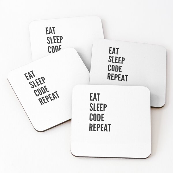 Item preview, Eat Sleep Code Repeat - Astonished Cat Company designed and sold by AstonishedCatCo.