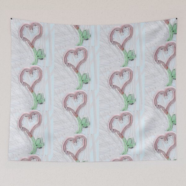 Item preview, Painted heart flower designed and sold by Tonyasartprints.