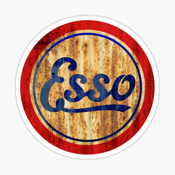 Vintage signe Esso rouillé comme diable Sticker