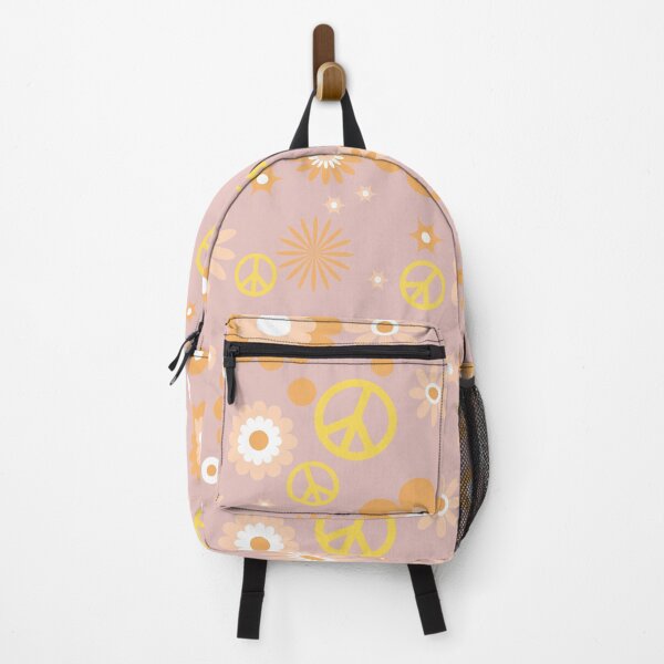 Item preview, Softly muted colored flowers and Peace signs designed and sold by ditzy-designs.