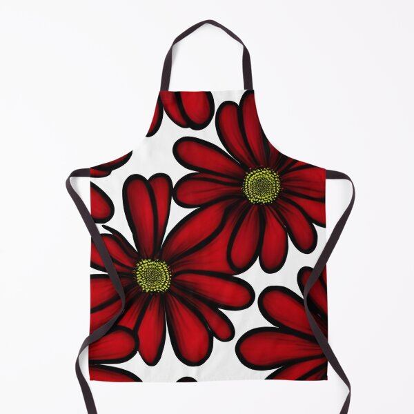 Item preview, Red daisy flower pattern designed and sold by gramizzia.