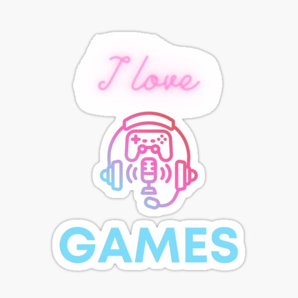 Item preview, I love games ,Gemer  designed and sold by Bart-Designs.