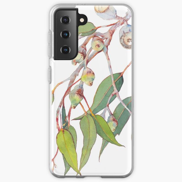 Australian native eucalyptus tree branch watercolour Samsung Galaxy Soft Case