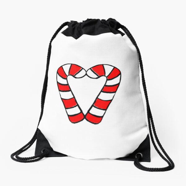 Candy Cane Drawstring Bags Redbubble - candy cane bow tie roblox